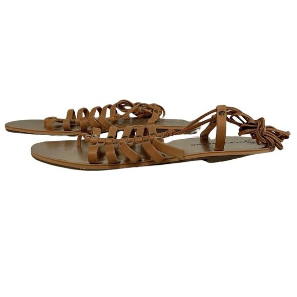 Lucky Brand Shoes - NWOT LUCKY BRAND BROWN LEATHER GLADIATOR GREEK LACE UP FLAT SANDALS - 10 (40)